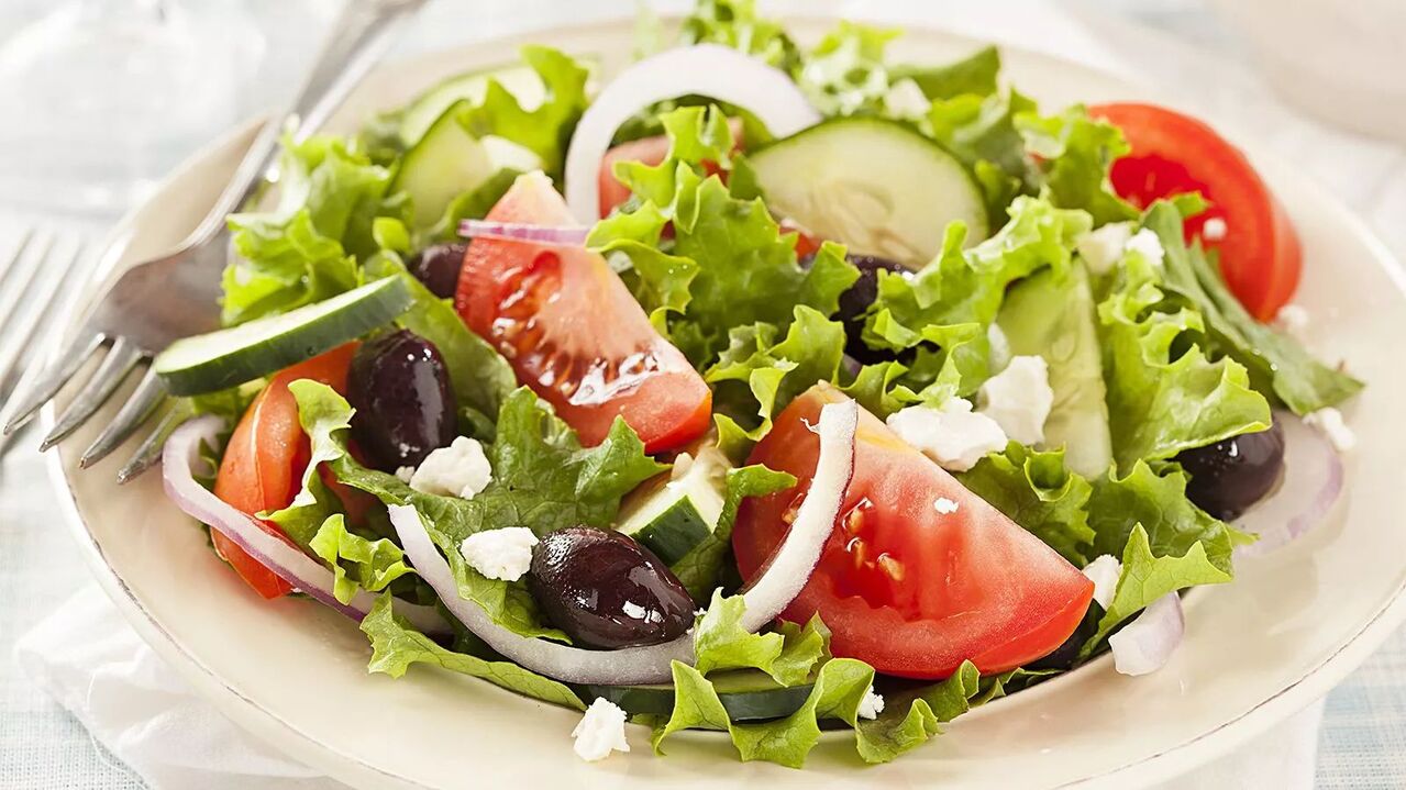 Salade diététique méditerranéenne