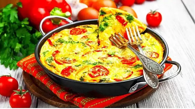 omelette aux légumes au régime